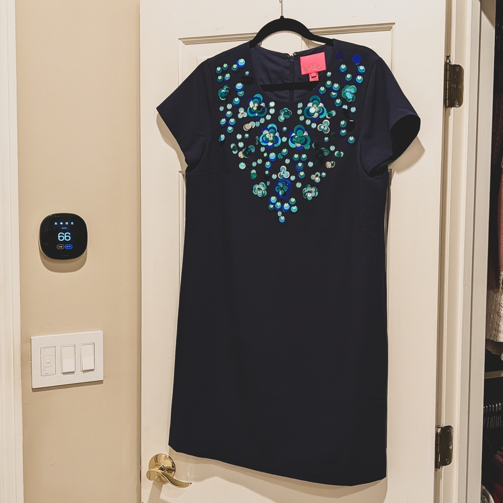 Lily Pulitzer Navy Embellished Dress